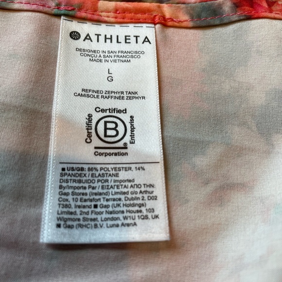 Athleta Zephyr Refined Tank - Pink Floral - Picture 6 of 8